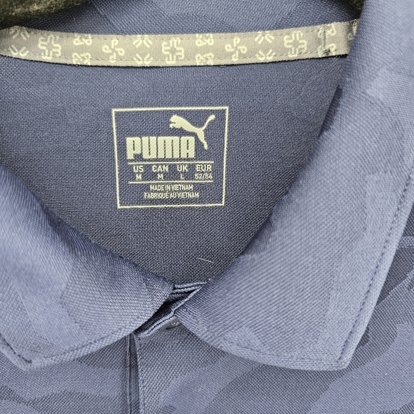 Puma Quick Dri Navy Camo Polo Men's Size Medium - Picture 3 of 4